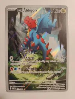 Pokemon TCG Druddigon 151/086 Sv: White Flare Illustration Rare Holo EN 120 - Image 1