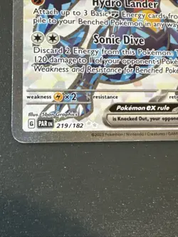 2023 Pokemon PAR EN #219/182 Garchomp EX Ultra Rare Mint - Image 2