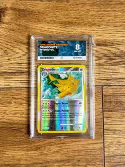 2008 Pokemon D&P Dragonite Reverse Holo Foil Legends Awakened #2 ACE 8 *POP 1* - Image 1