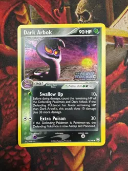 2004 Pokemon Dark Arbok 29/109 Reverse Holo Team Rocket Returns Stamped NM - Image 1