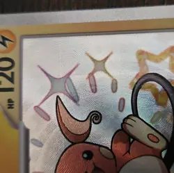 Pokemon TCG Raichu Card Paldean Fates 132/091 Baby Shiny Print lines - Image 4