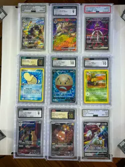 Pokemon 9 Card Graded Lot PSA 10 AGS 10 CGC 10 Base Set Jap - Image 1
