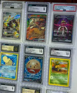 Pokemon 9 Card Graded Lot PSA 10 AGS 10 CGC 10 Base Set Jap - Image 2