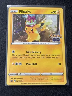 Pokemon Pikachu TCG Pokemon Go SWSH234 Holo Rare Card 2022 Cosmos Rare - Image 1