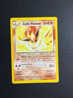 NEO Destiny Light Flareon 46/105 Vintage Pokemon Card Uncommon NM - Image 1