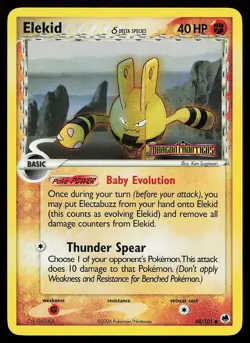 Elekid 48/101 Reverse Holo Stamped Dragon Frontiers Pokemon Card - Image 1