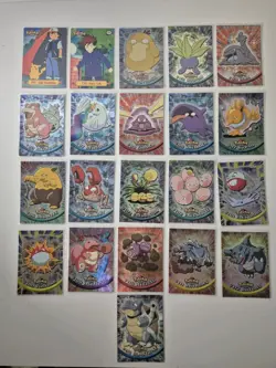 x21 2000 Pokemon Topps / Chrome Foil Card Lot Blastoise Hypno Psyduck Muk Movie - Image 1