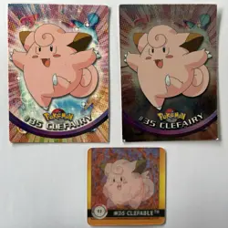 Clefairy #35 Topps 1999 Pokemon Card Holo Non Holo Flipz Lot - Image 1
