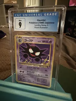 CGC Mint 9 Haunter 1998 Vending Series 3 Kizuki Illustration Pokemon Card - Image 1