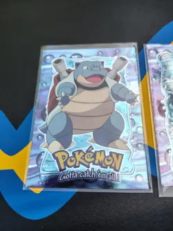 Topps Pokemon Trading Cards 1999 2-Card Lot Squirtle #07 Blastoise #09 both foil - Image 2