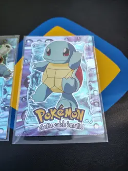 Topps Pokemon Trading Cards 1999 2-Card Lot Squirtle #07 Blastoise #09 both foil - Image 3