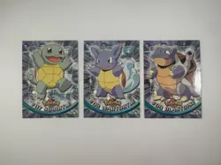 Pokemon Topps Squirtle #07 Wartortle #08 Blastoise #09 NM Card Lot Evolution - Image 1