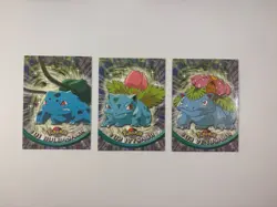 Pokemon Topps Bulbasaur #01 Ivysaur #02 Venusaur NM Card Lot Evolution Set - Image 1