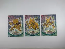 Pokemon Topps Abra #63 Kadabra #64 Alakazam #65 Card Lot Vintage Evolution Set - Image 1