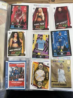 Trading Card Binder Job Lot Panini FIFA 365 Topps Match Attax WWE Pokemon Marvel - Image 2