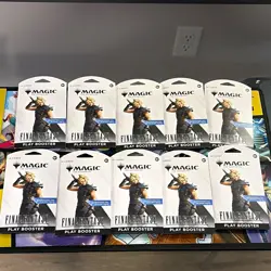MTG Final Fantasy Sleeved Play Booster Blister 10-Pack Lot - Image 1
