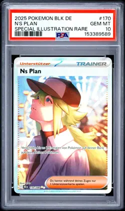 Pokemon TCG Karte N's Plan 170/086 Black Bolt SIR Deutsch - PSA 10 - Image 1