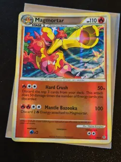 Pokemon - Magmortar reverse holo - 2/95 exc HGSS Unleased 2010 B32 - Image 1