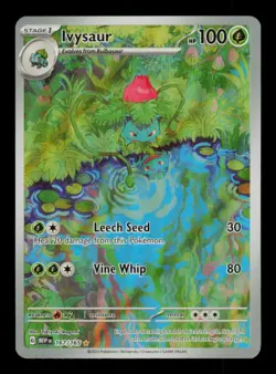 Pokemon Card Ivysaur 167/165 151 Holo MEW English Illustration Rare LP 2023 - Image 1