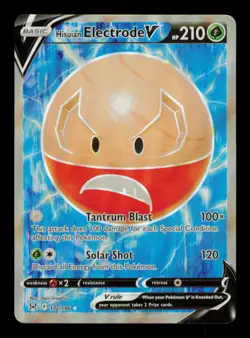 Pokemon Card Hisuian Electrode V 172/196 Lost Origin LOR Holo Ultra Rare NM 2022 - Image 1