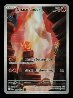 Pokemon Card Charmander 168/165 151 Holo MEW English Illustration Rare LP 2023 - Image 1