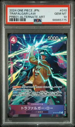 2024 One Piece Japanese TRAFALGAR LAW PRB01 Alternate Art #010 PSA 10 - Image 1