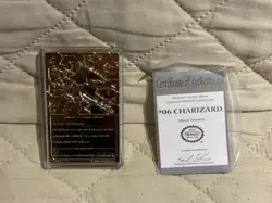 23K Gold Plated CHARIZARD Trading Card 1999 Burger King Pokemon Ball SHIPS FREE - Image 4