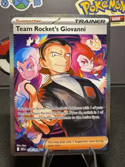 Pokemon Team Rocket's Giovanni 238/182 Sv10 Destined Rivals Holo Full Art NM - Image 1