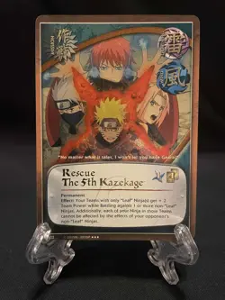 Rescue the 5th Kazekage Super Rare Foil Mission Promo card M-622 Naruto ccg tcg - Image 1