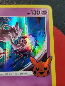 Mewtwo 056/172 Holographic Trick Or Trade Pokemon Trading Card - pikachu stamp - Image 3