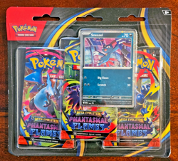 Pokemon Phantasmal Flames 3 Pack Blister Set w/ foil promo card Factory sealed - Image 1