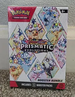 Pokemon Scarlet & Violet Prismatic Evolutions Booster Bundle 6 Packs New Sealed - Image 1