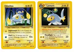 Pokemon Cards: Lanturn 38/111 & Chinchou 55/111 Neo Genesis Rare! - Image 1