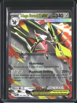 Mega Excadrill ex 065/084 Double Rare Pitch Black Pokemon Holo NM/M - Image 1