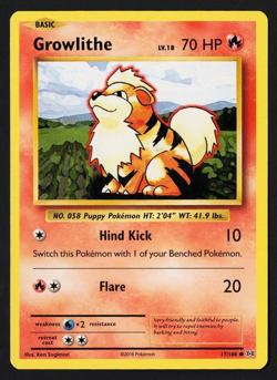 Growlithe 17/108 XY Evolutions 2016 Pokemon TCG - Image 1