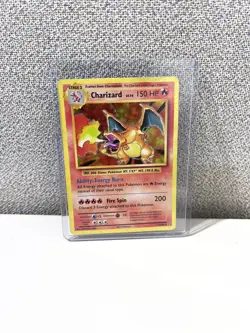 2016 Pokemon TCG XY Evolutions CHARIZARD HOLO 11/108 - Game Used - Damaged - Image 1