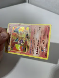 2016 Pokemon TCG XY Evolutions CHARIZARD HOLO 11/108 - Game Used - Damaged - Image 5