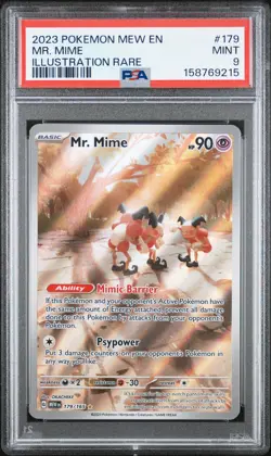 Mr. Mime 179/165 Illustration Rare 151 Pokemon PSA 9 - Image 1