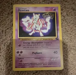 Wizards of the Coast Mewtwo Wotc Promo #3 English Basic Holo 1999 70 HP - Image 1