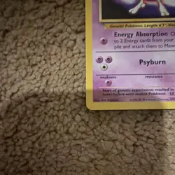Wizards of the Coast Mewtwo Wotc Promo #3 English Basic Holo 1999 70 HP - Image 2