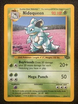 Pokemon TCG Nidoqueen | Jungle Base Set 23/64 | LP | Vintage | Non Holo - Image 1