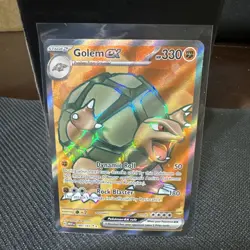 Pokemon Golem ex Full Art Holo Ultra Rare Sv: Scarlet & Violet 151 189/165 - Image 1