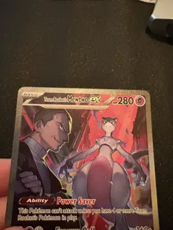 Pokemon Team Rocket’s Mewtwo EX 231/182 Destined Rivals SIR NM Condition - Image 3