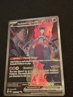 Pokemon Team Rocket’s Mewtwo EX 231/182 Destined Rivals SIR NM Condition - Image 4