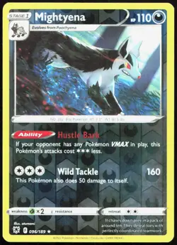 MIGHTYENA 096/189 RARE ASTRAL RADIANCE 2022 POKEMON REVERSE HOLO LP - Image 1