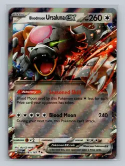 Bloodmoon Ursaluna ex Double Rare SV06: Twilight Masquerade 141/167 Pokemon NM - Image 1