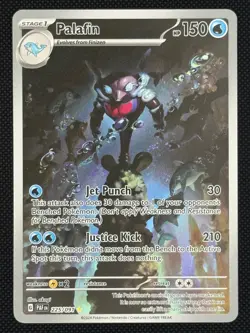 Palafin 225/091 Illustration Rare Paldean Fates Holo Near Mint - Image 1