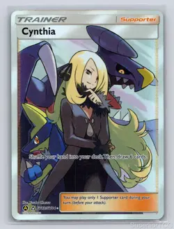 Cynthia SV82/SV94 Ultra Rare Hidden Fates Shiny Vault Pokemon Holo Near Mint - Image 2