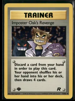 Imposter Oak's Revenge 76/82 Uncommon Team Rocket Pokemon 1st Edition LP - Image 1