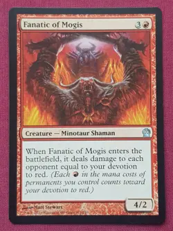 Magic The Gathering THEROS FANATIC OF MOGIS red card MTG - Image 1